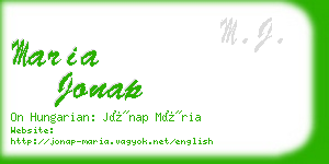 maria jonap business card